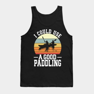 Cool Kayak For Men Women Kayaking Lovers Boat Canoe Kayakers Tank Top